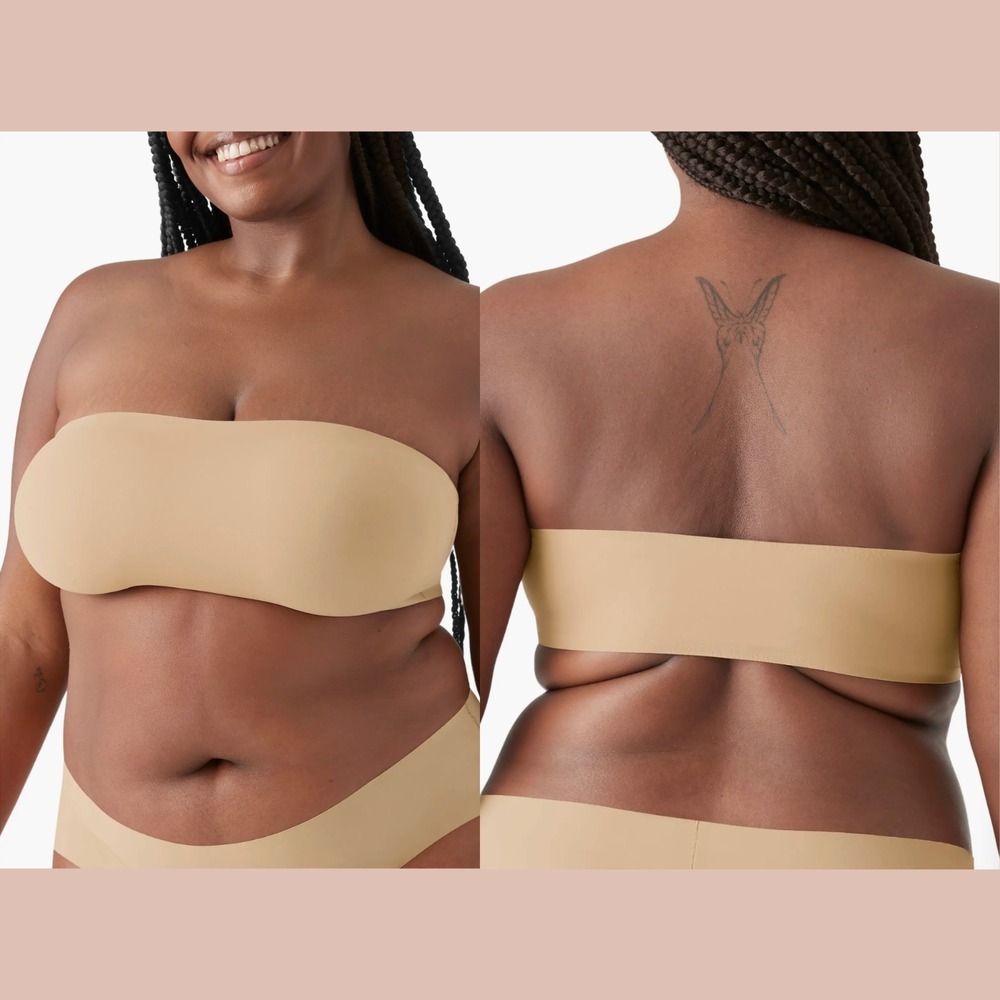 NWT $58 True &‎ Co [ Large ] True Body Wireless Convertible Bandeau Bra T2073